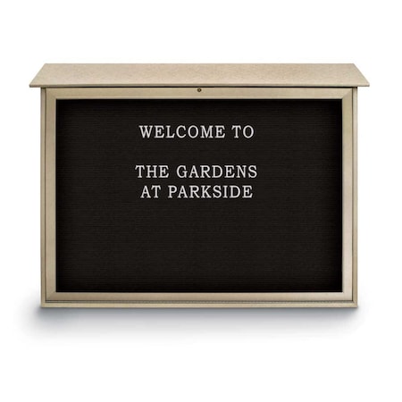 United Visual Products Indoor Enclosed Combo Board, 42"x32", Satin Frame/Grey & Cobalt UVCB4232-GREY-COBACC